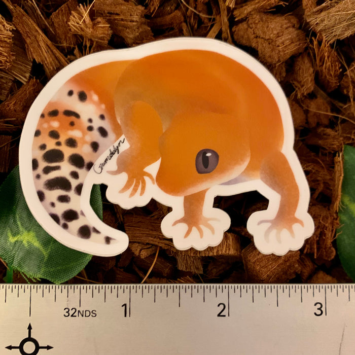 Tangerine Leopard Gecko Sticker