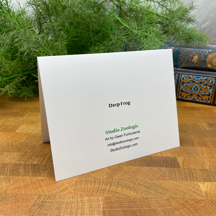 Derp Green Frog Art Card, blank