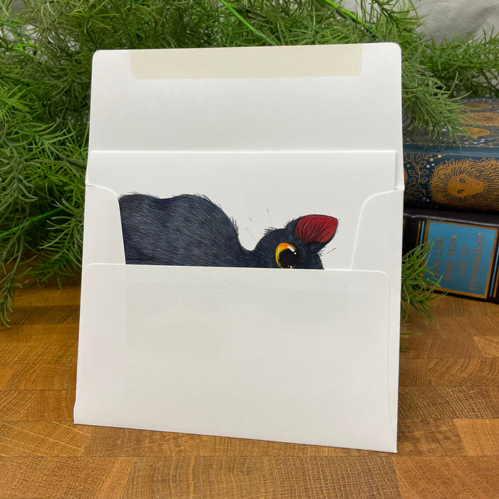 Black Cat Pretty Kitty blank art card
