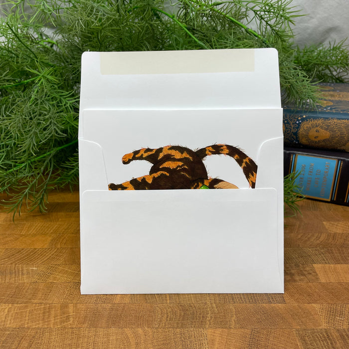 Tortie Cat Pretty Kitty blank art card, Tortoiseshell Cat