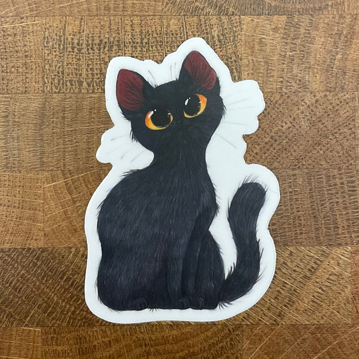 Black Cat Pretty Kitty Sticker