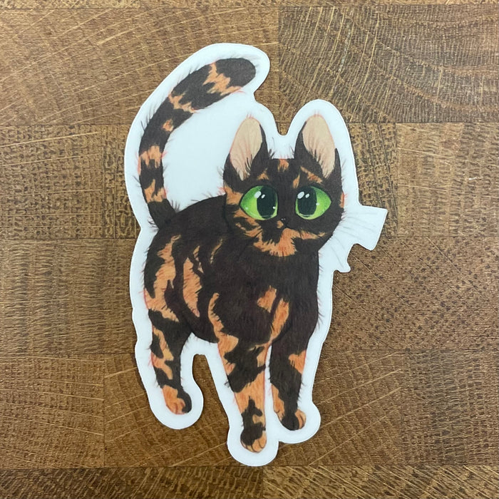 Tortie Cat Pretty Kitty Sticker