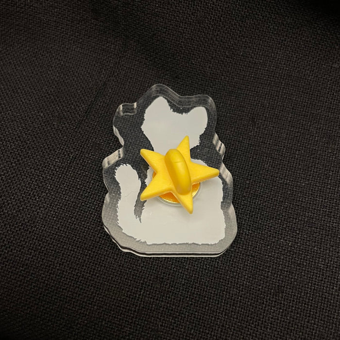 Black Kitty Acrylic Pin