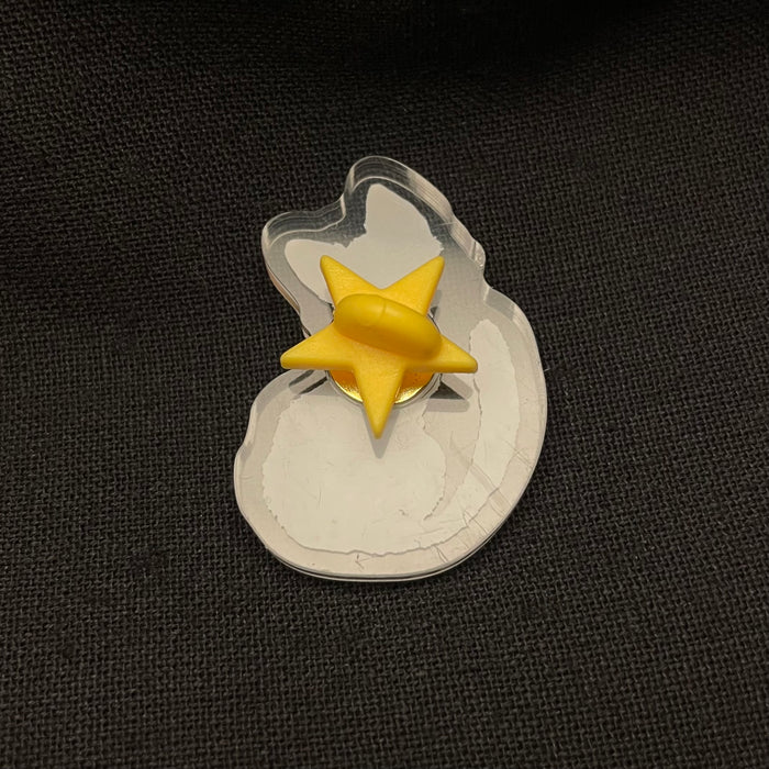 Grey Tabby Acrylic Pin