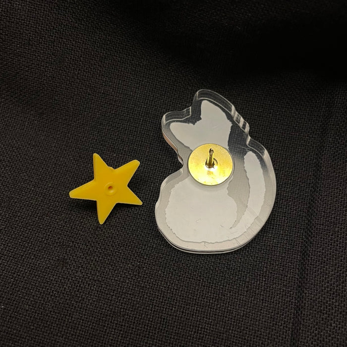 Grey Tabby Acrylic Pin