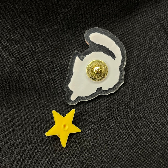 Orange Tabby Acrylic Pin